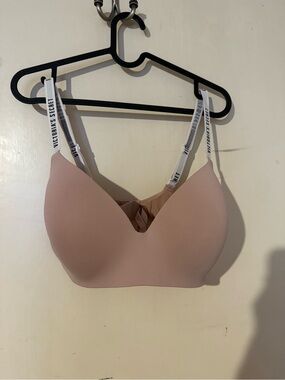 Victoria's Secret Blush Padded T-Shirt Bra with Logo Straps